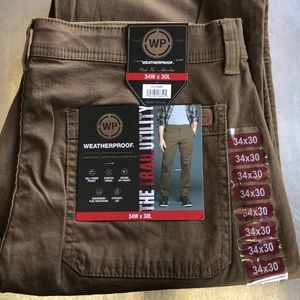 Mens 34x30 weatherproof cedar color